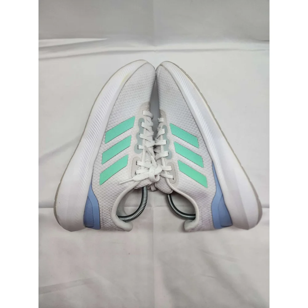Adidas Runfalcon 3.0 Women's Running Shoes Light Grey Mint Green Size 9 Used